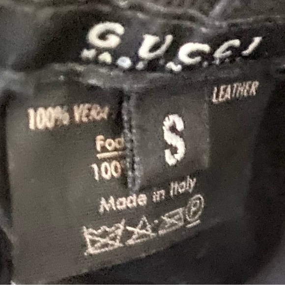 Gucci leather hide black bucket hat size small, silk lining ,made in Italy - Picture 8 of 8